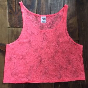 💕VS Neon Pink CROP TOP. SIZE SMALL. like new! 💕